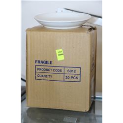 BOX OF 20 NEW SAUCERS