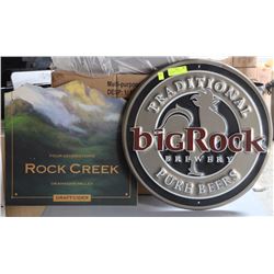 PAIR OF BEER LOGO WALL HANGINGS