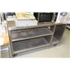 Image 1 : 5FT STAINLESS STEEL PREP TABLE ON WHEELS