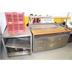 REFRIGERATED PREP TABLE WITH SIDE TABLE