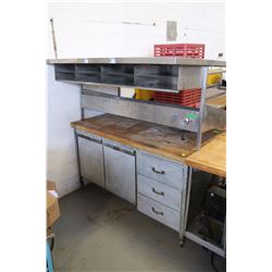 BUTCHER BLOCK TOP PREP TABLE