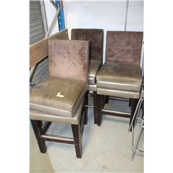 3 SWIVEL BAR STOOLS