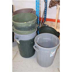 LARGE LOT OF GARBAGE CANS