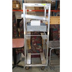 TRAY RACK ON WHEELS