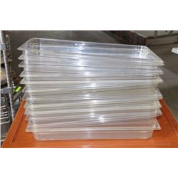 12 FULL SIZE CAMBRO INSERTS 2" DEEP