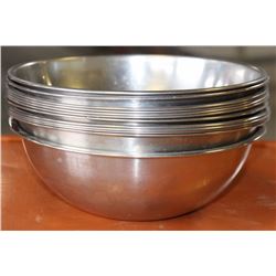 DOZEN STAINLESS STEEL BOWLS