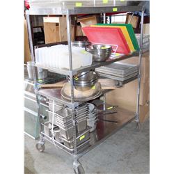 4 SHELF RACK ON WHEELS