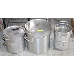 LOT OF 3 POTS