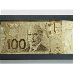#1-24K GOLD FOIL CANADIAN ONE HUNDRED