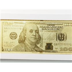 #7-24K GOLD FOIL AMERICAN ONE HUNDRED