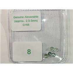 #8-GENUINE ALEXANDRITE GEMSTONES APPROX. 2.5-3MM