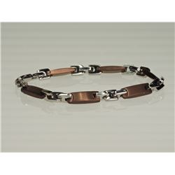 #11-STAINLESS STEEL MEN'S TWO TONE BRACELET
