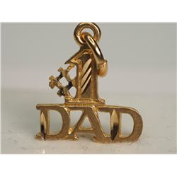 #17-10K YELLOW GOLD "#1 DAD" PENDANT