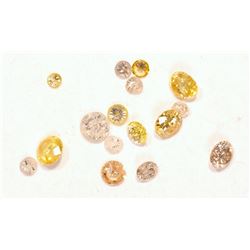 #18-GENUINE YELLOW AND WHITE DIAMOND GEMSTONES