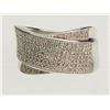 Image 1 : #23-STERLING SILVER DIAMOND (0.65CT) RING.