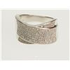 Image 2 : #23-STERLING SILVER DIAMOND (0.65CT) RING.