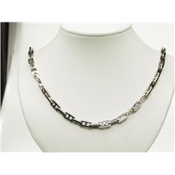 #35-STAINLESS STEEL MEN'S NECKLACE.  MSRP $160