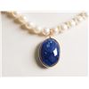 Image 1 : #37-14K YELLOW GOLD SAPPHIRE (24CT) AND PEARL