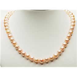 #40-FRESHWATER PINK PEARL NECKLACE.