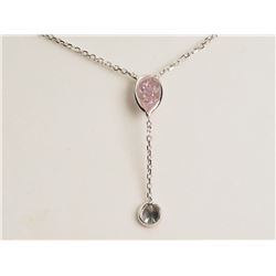 #50-14K WHITE GOLD DIAMOND (0.72CT) PENDANT