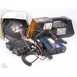 12 VOLT FAN , INVERTER , CB RADIO , ETC.