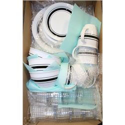 BOX OF 15-PC DISHWARE SET