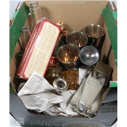 BOX OF ASSORTED COLLECTIBLES INCLUDING FULL
