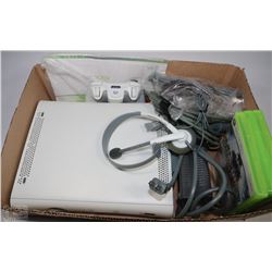 BOX W/XBOX 360 CONSOLE, 3 GAMES, CORDS,