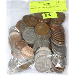 BAG OF ESTATE WORLD COINS