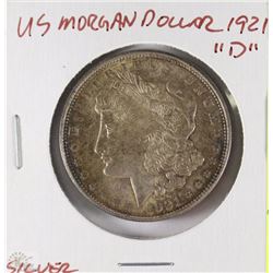 1921"D" US MORGAN SILVER DOLLAR