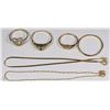 Image 1 : BAG OF GOLD AND GOLD PLATED RINGS & BRACELETS