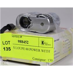 JEWELLERS LOUPE 60 POWER WITH LED LIGHT
