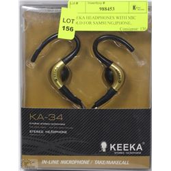 KEEKA HEADPHONES WITH MIC GOLD FOR SAMSUNG,IPHONE,