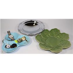 STACK OF COLLECTIBLE ESTATE TRAYS WITH 3 ASST