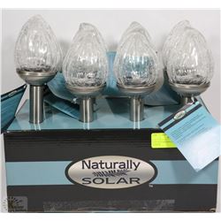 LOT OF 8 SOLAR CLEAR CHROME LIGHTS