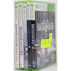 BUNDLE OF 5 XBOX 360 GAMES