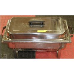 3 COMPARTMENT CHAFER DISH WITH SPOON & 2 FUEL