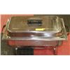 Image 1 : 3 COMPARTMENT CHAFER DISH WITH SPOON & 2 FUEL