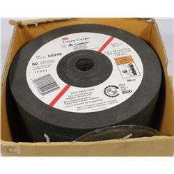 BOX OF TWENTY 80 GRIT FLEXIBLE GRINDING WHEELS