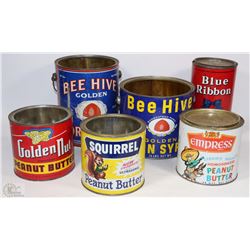 FLAT OF 6 COLLECTIBLE TINS