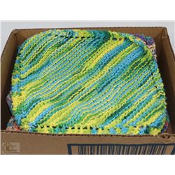 FLAT OF 10 NEW HAND MADE COTTON DISH CLOTHS