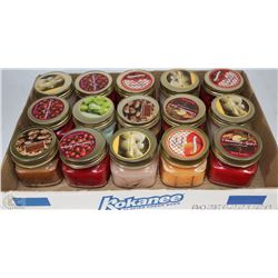 FLAT OF NEW 15 JAR CANDLES