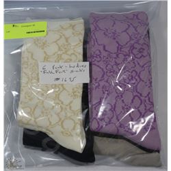 6PK LADIES FULL FOOT SOCKS