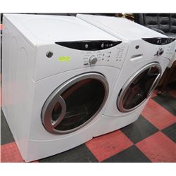 WHITE GE FRONT LOAD WASHER & DRYER SET
