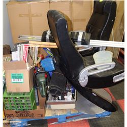 PALLET OF ASSORTED HOUSEHOLD/SHOP MISC. INCL.