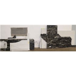 LOT OF 13 PIECES OF ASSORTED GRANITE