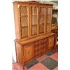 Image 1 : WOOD BUFFET AND HUTCH WITH TABLE AND 6 CHAIRS