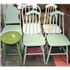 Image 1 : 5 VINTAGE CHAIRS AND 1 STOOL