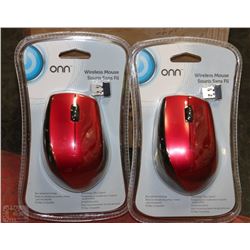 item#38  CASE OF 2 RED WIRELESSS MICE