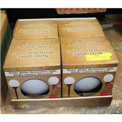 item#28  CASE OF 4 SOLAR GLOBE LIGHTS